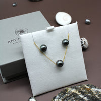 Floating Necklace & Stud Earring Bundle