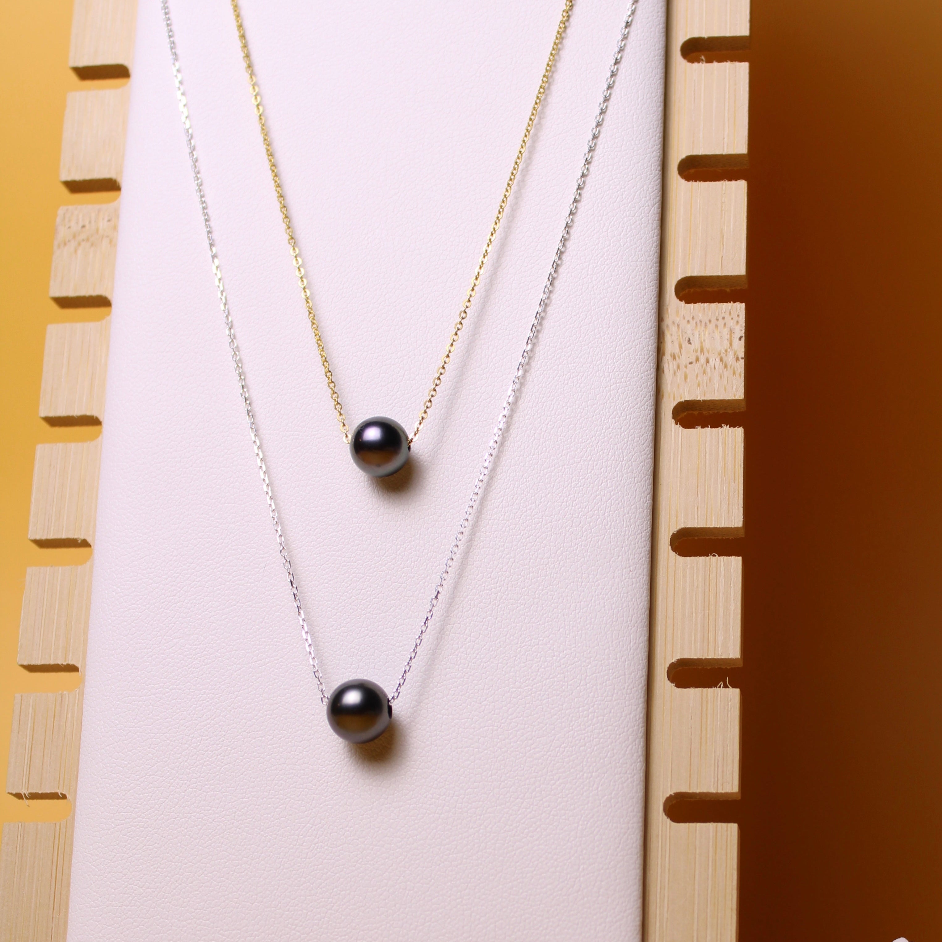 Floating Tahitian Pearl Necklace