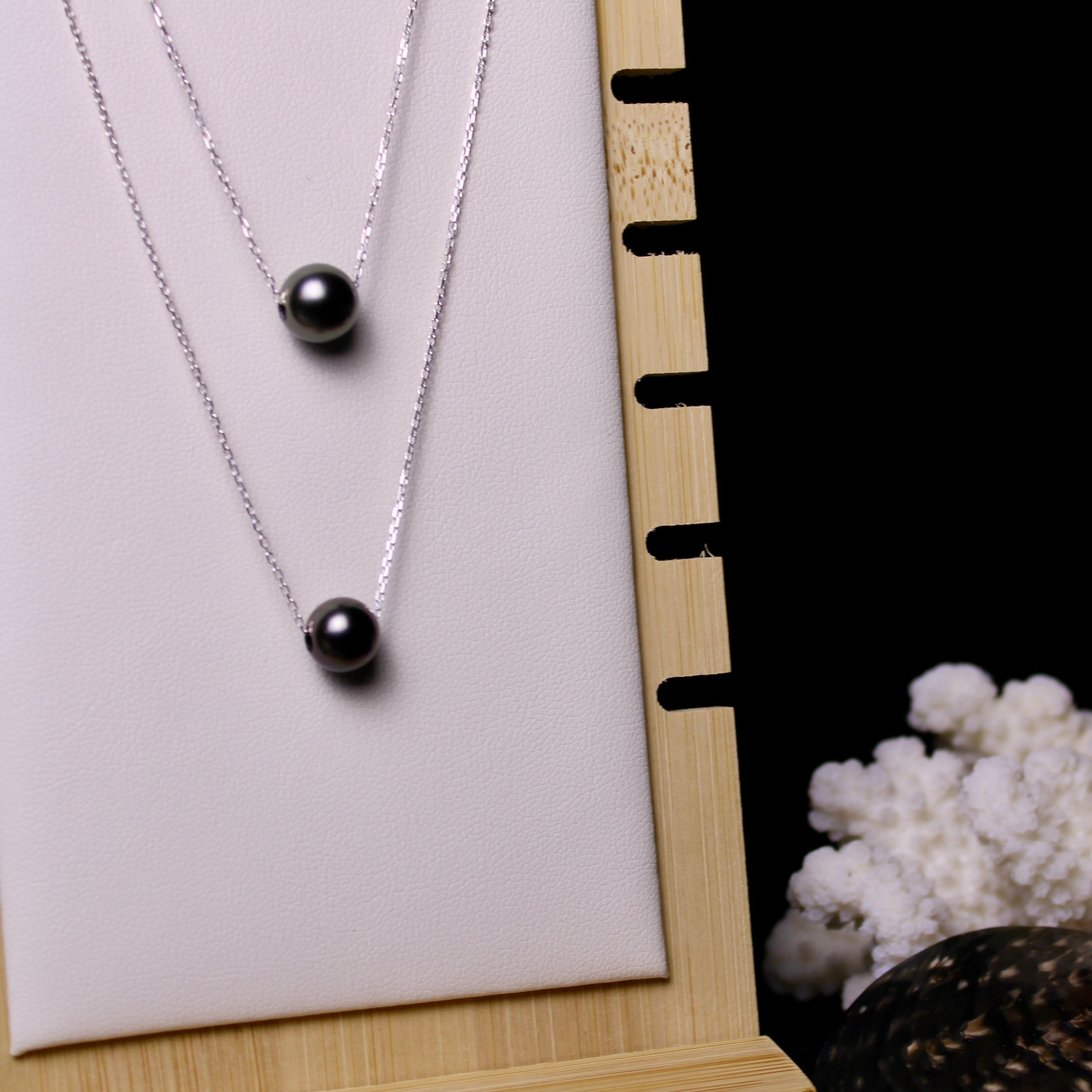 Floating Tahitian Pearl Necklace