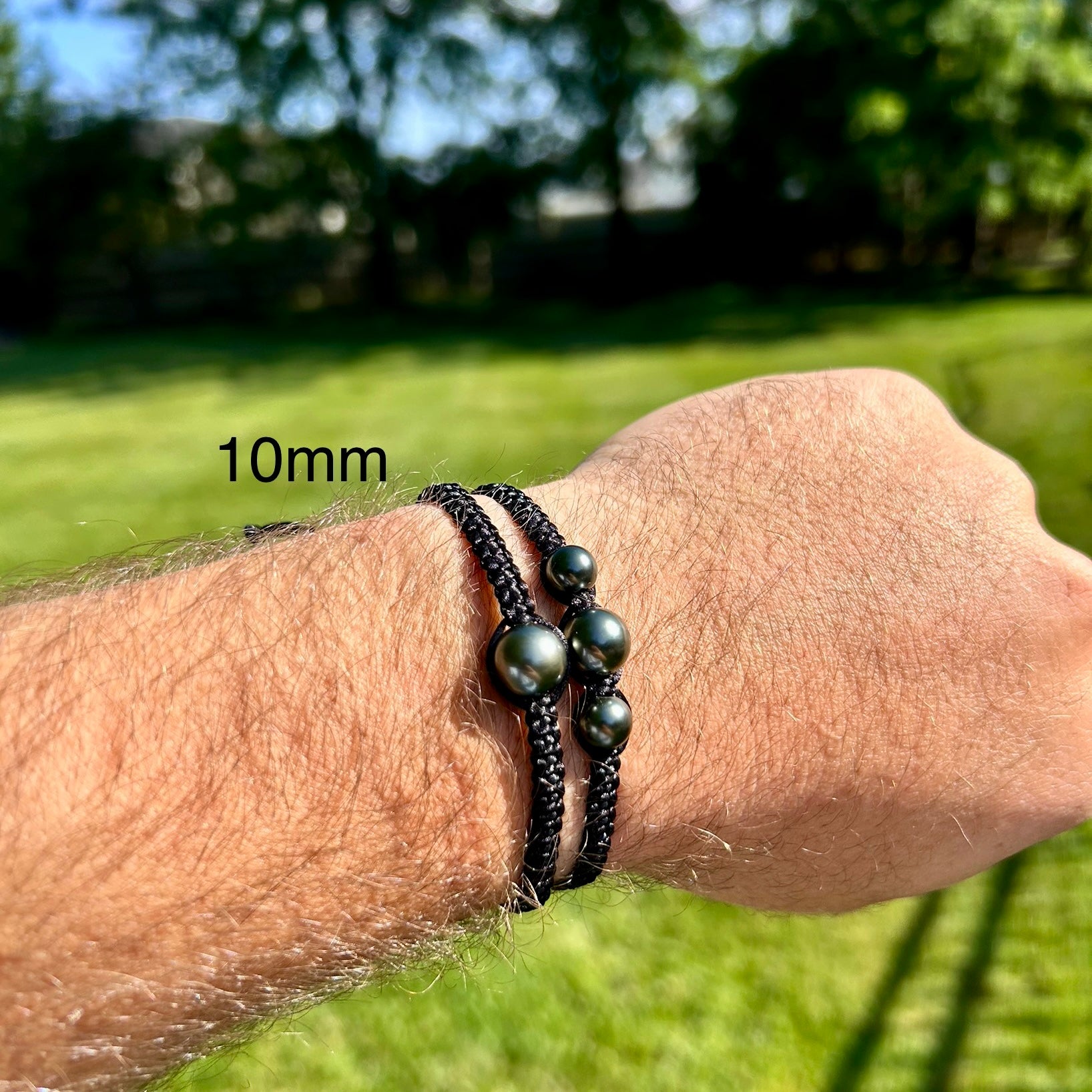 Hand-Braided Tahitian Pearl Bracelet - Unisex