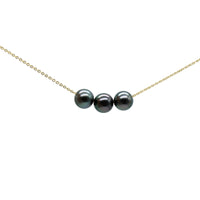 Select Floating 7mm Blue Green Trio Necklace