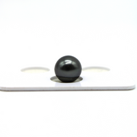 Dark/Black Tahitian pearl — Floating Tahitian Pearl Necklace color option