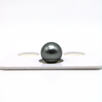 Light/Silver Tahitian pearl — Floating Tahitian Pearl Necklace color option