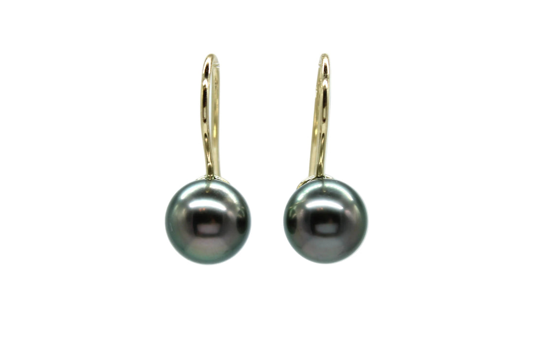 French Hook Earrings on 14K Yellow Gold