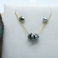 Keshi Floating Necklace and Keshi Stud Bundle