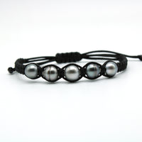 Takaroa Select Silver Five Pearl Bracelet