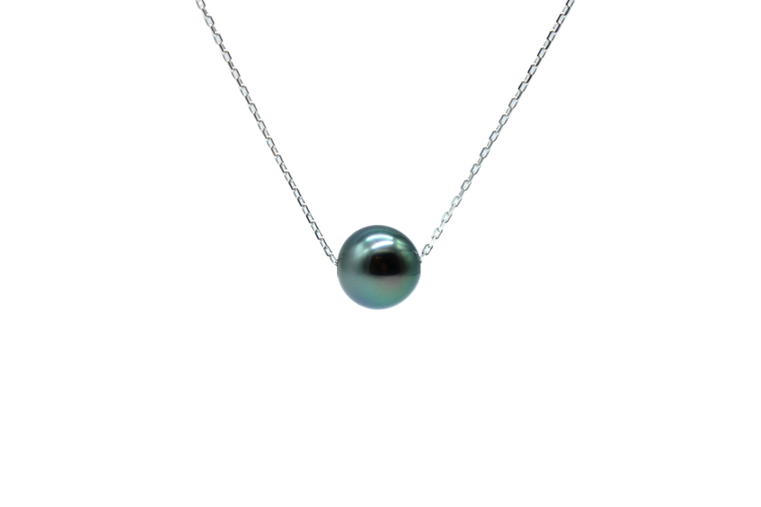 Select 9mm Floating Tahitian Pearl Necklace