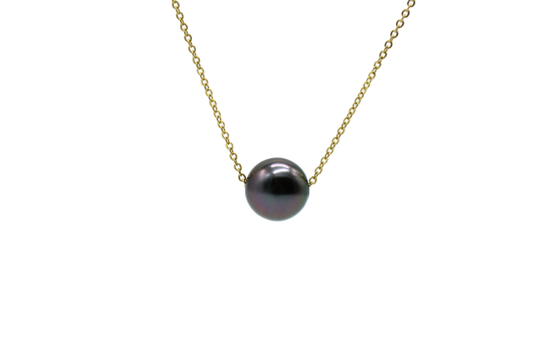 Select 9.6mm Floating Tahitian Pearl Necklace