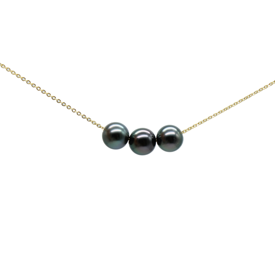 Select Floating 7mm Blue Green Trio Necklace