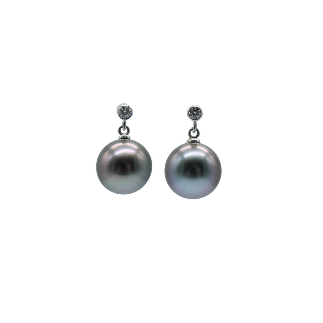 Halo Earrings on Sterling Silver with Moissanite