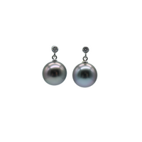 Halo Earrings on Sterling Silver with Moissanite